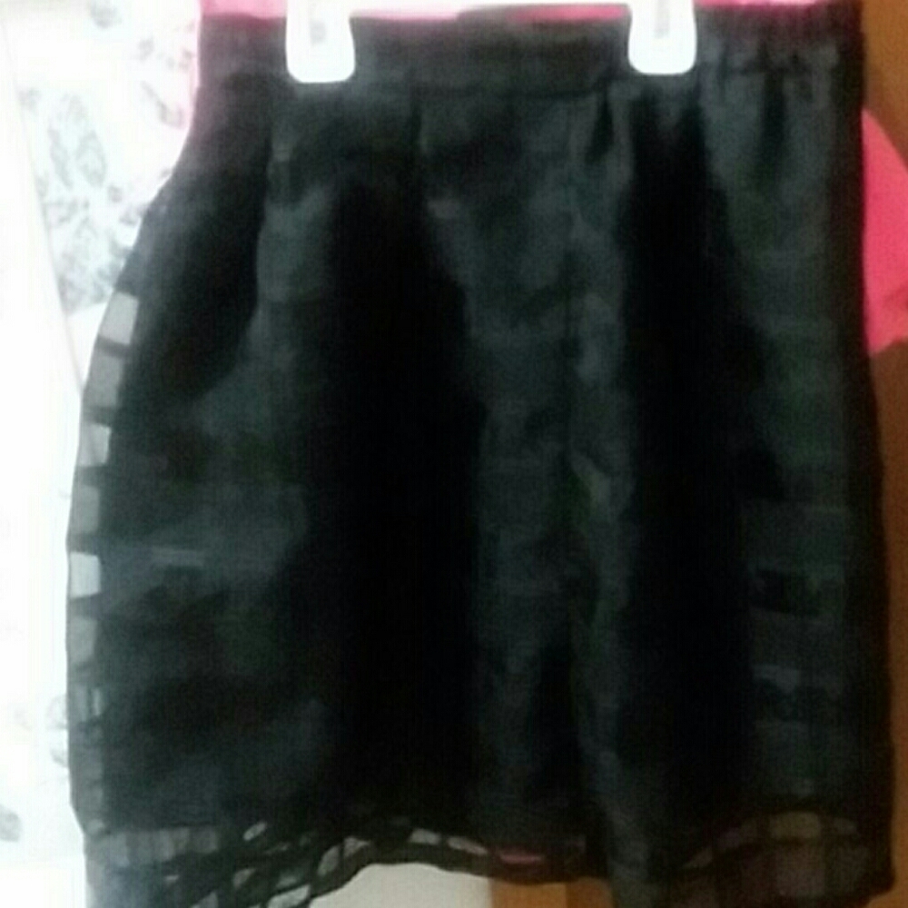 Black lace skirt